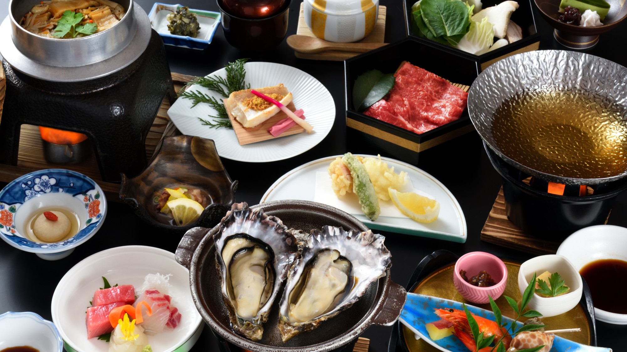 料理長自慢の贅沢会席をお楽しみ下さい♪