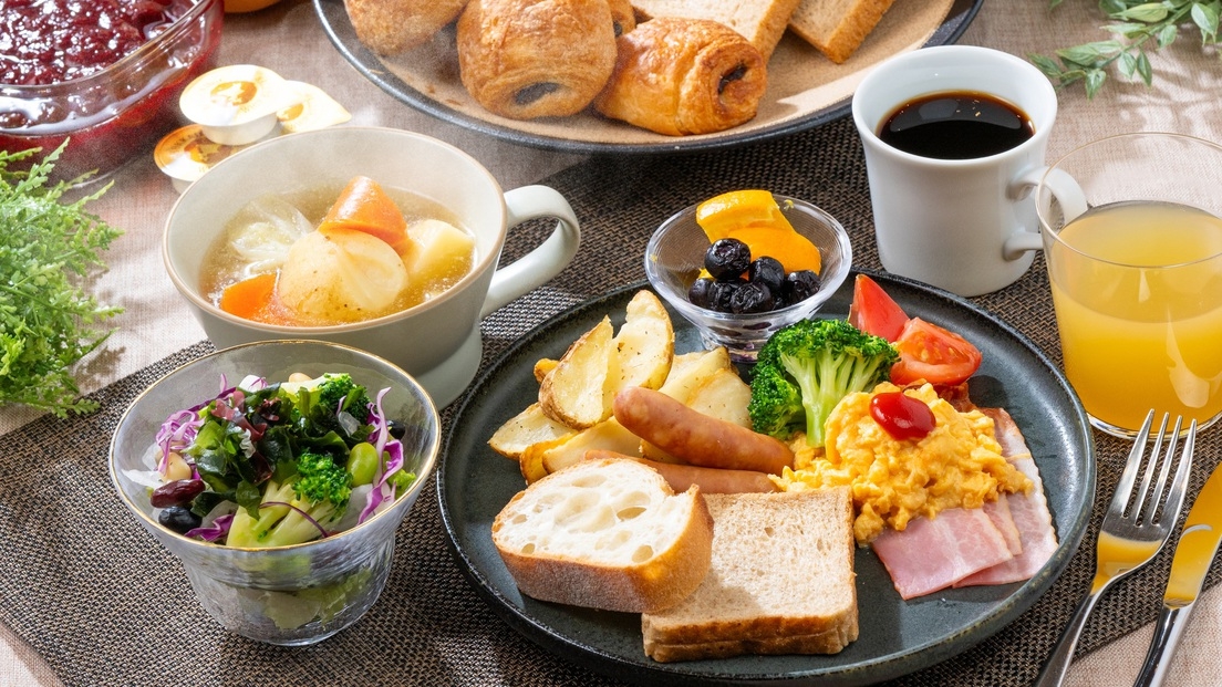 【楽天スーパーSALE】【朝食ビュッフェ付き】とれたて野菜が美味しい！40品目以上の和洋ビュッフェ！