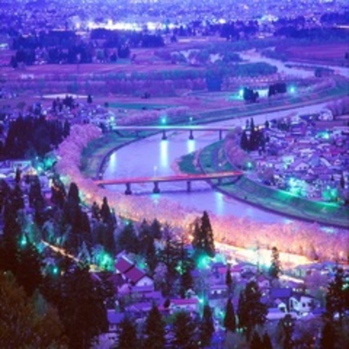 角館桜夜景