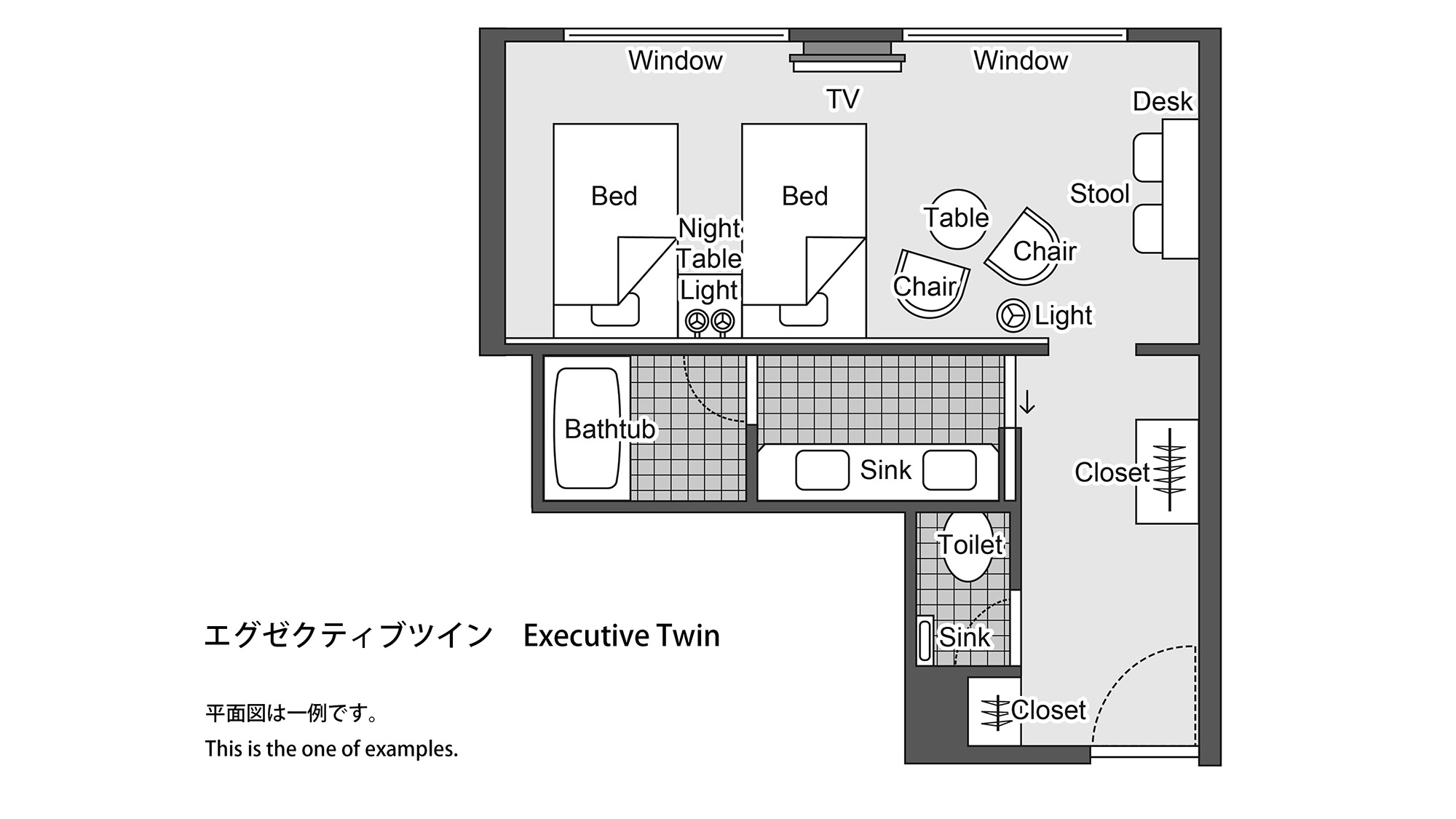 エグゼクティブツイン　平面図イメージ