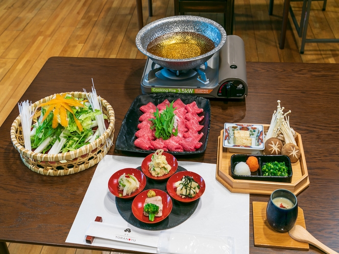 【Dinner】老舗相原精肉店の国産牛のしゃぶしゃぶ