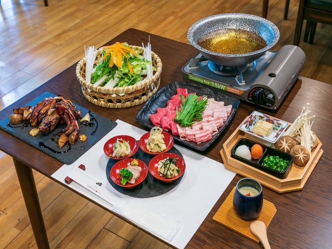 【Dinner】相原精肉店厳選国産牛・豚・御殿鶏を満喫！3種のお肉食べつくし