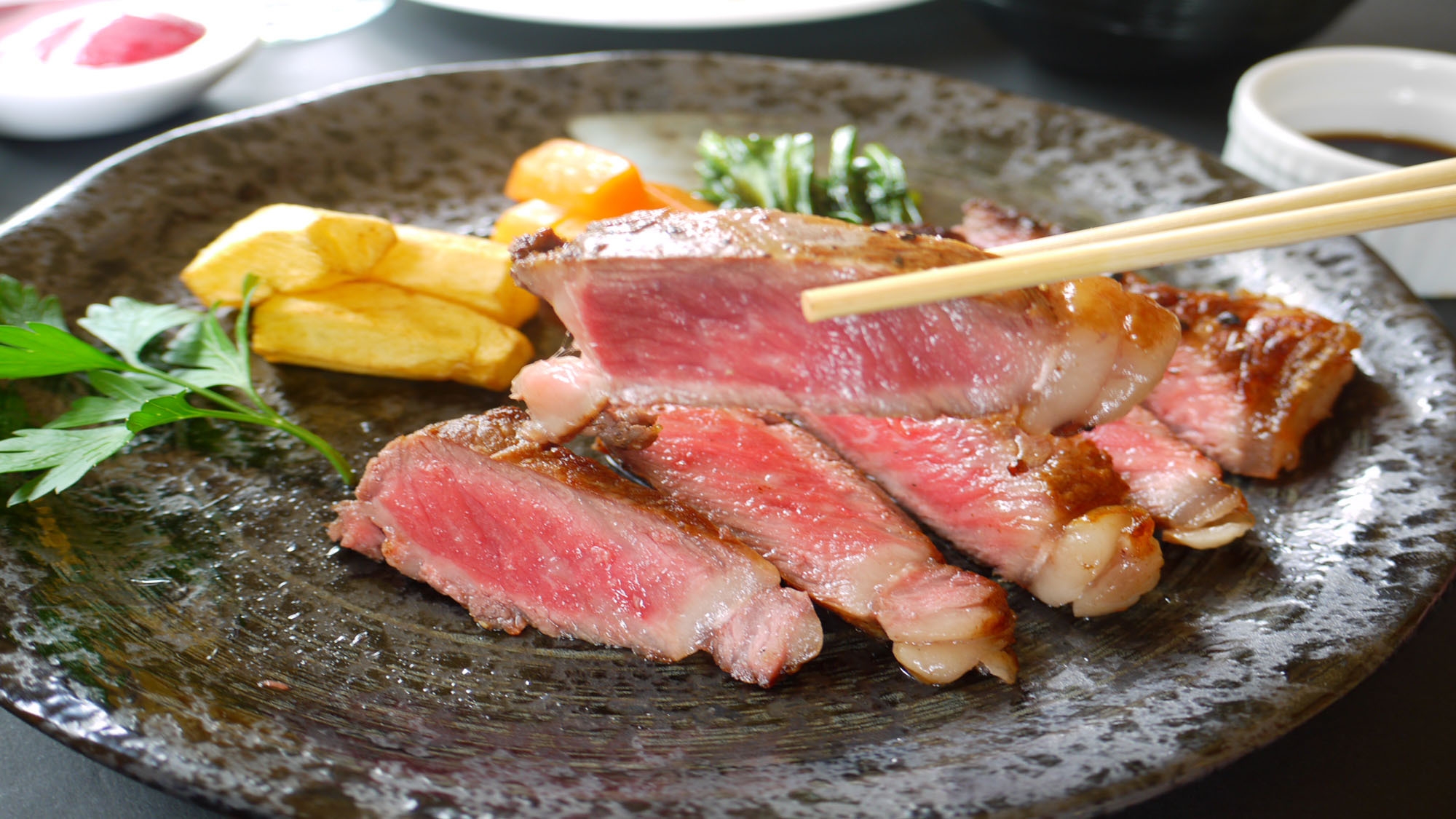 【楽天スーパーSALE】10％OFF【県産牛を2種類のソースで味わう】県産牛サーロインステーキセット