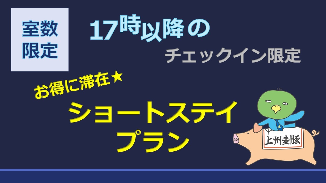 お得な料金でお得にお泊り！16時間ステイプラン【17時イン-9時アウト】≪朝食付≫