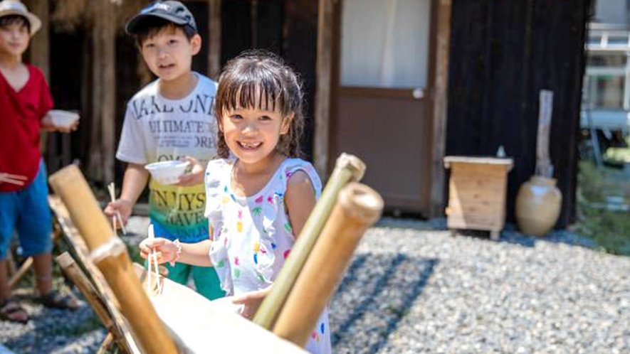 ・＜体験一例＞夏の醍醐味流しそうめん！夏季限定メニューです