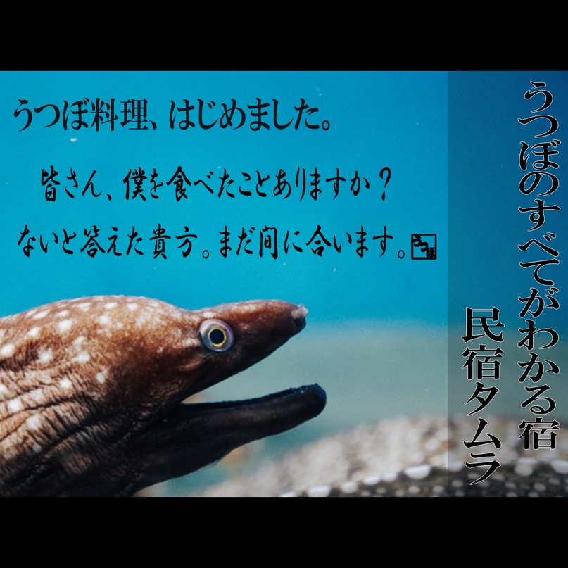 海のギャング《ウツボ》！一度食べたら病みつき間違いなしや！【1泊2食】