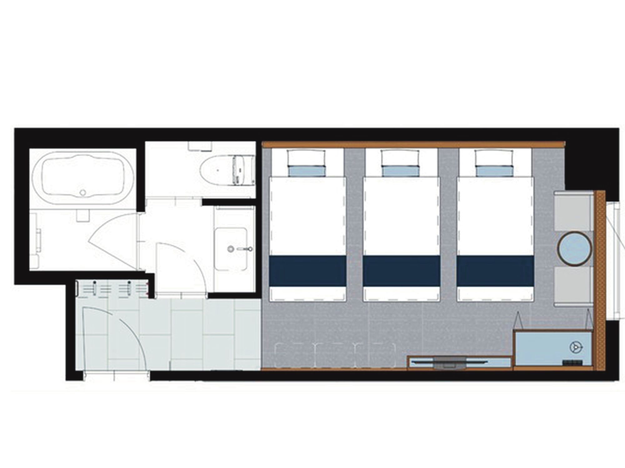 トリプルルーム平面図
