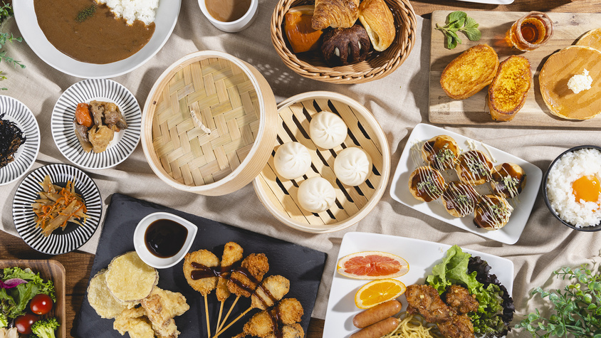 【ご朝食】食の台所大阪で、朝から食い倒れ♪たこ焼き・串カツほか、幅広いグルメをお楽しみください。