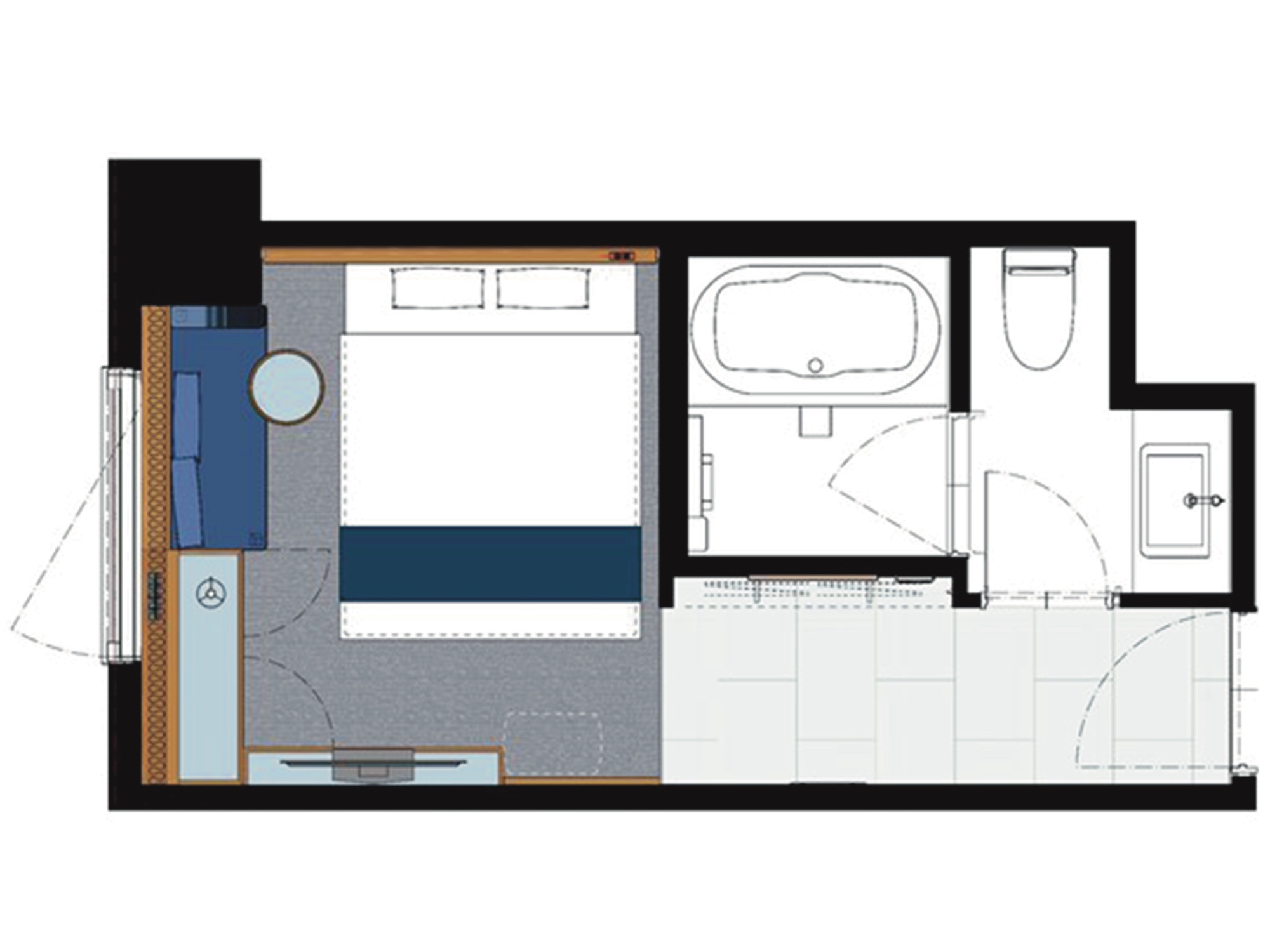 ダブルルーム平面図