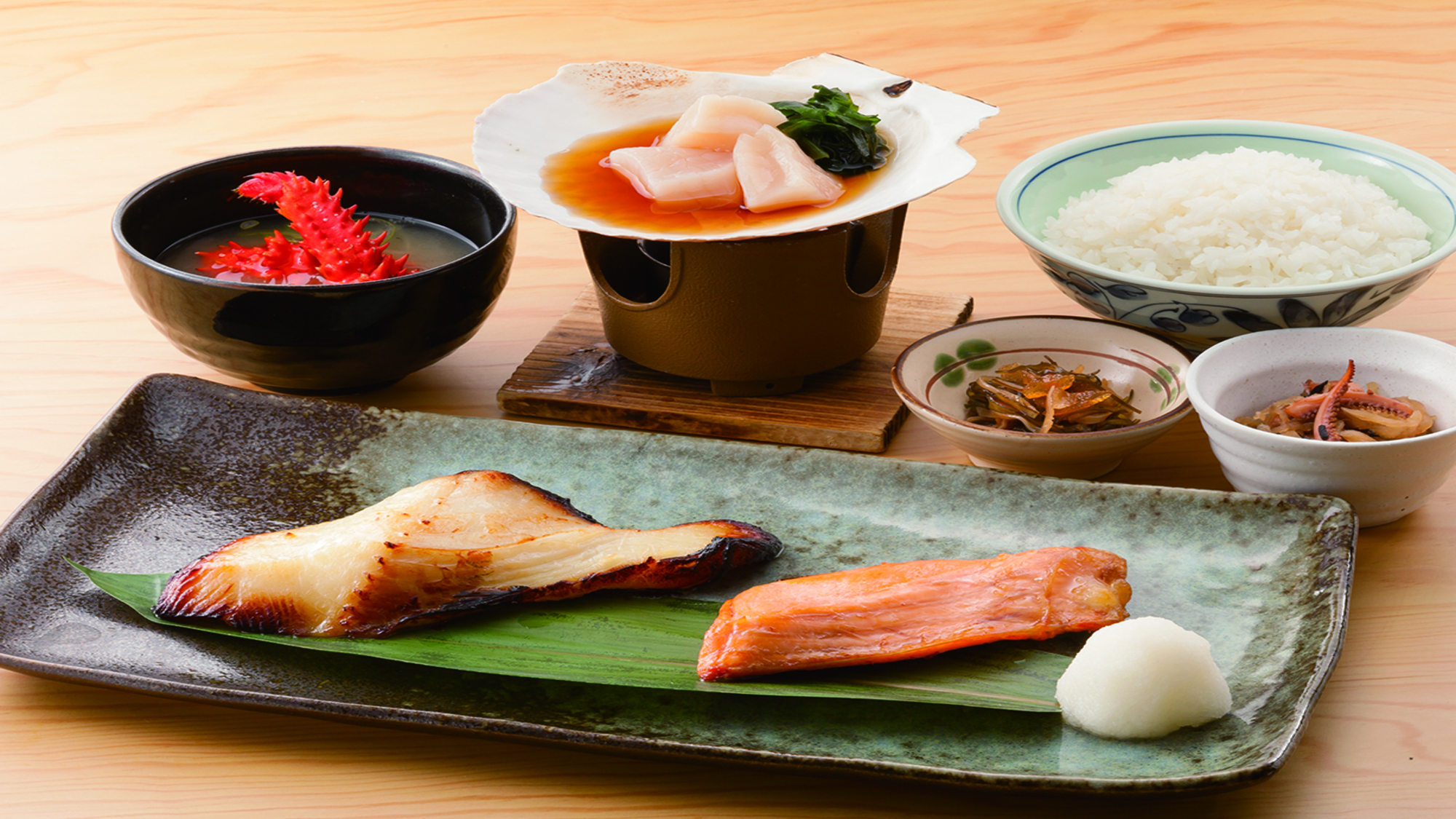 「北のグルメ亭」でお選び頂ける海鮮Cセット(イメージ)