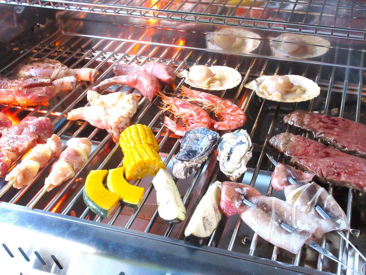 【1日1グループ限定】■BBQコーナー■1泊2食《夕食はボリューム満点BBQプラン》朝食は洋食です。