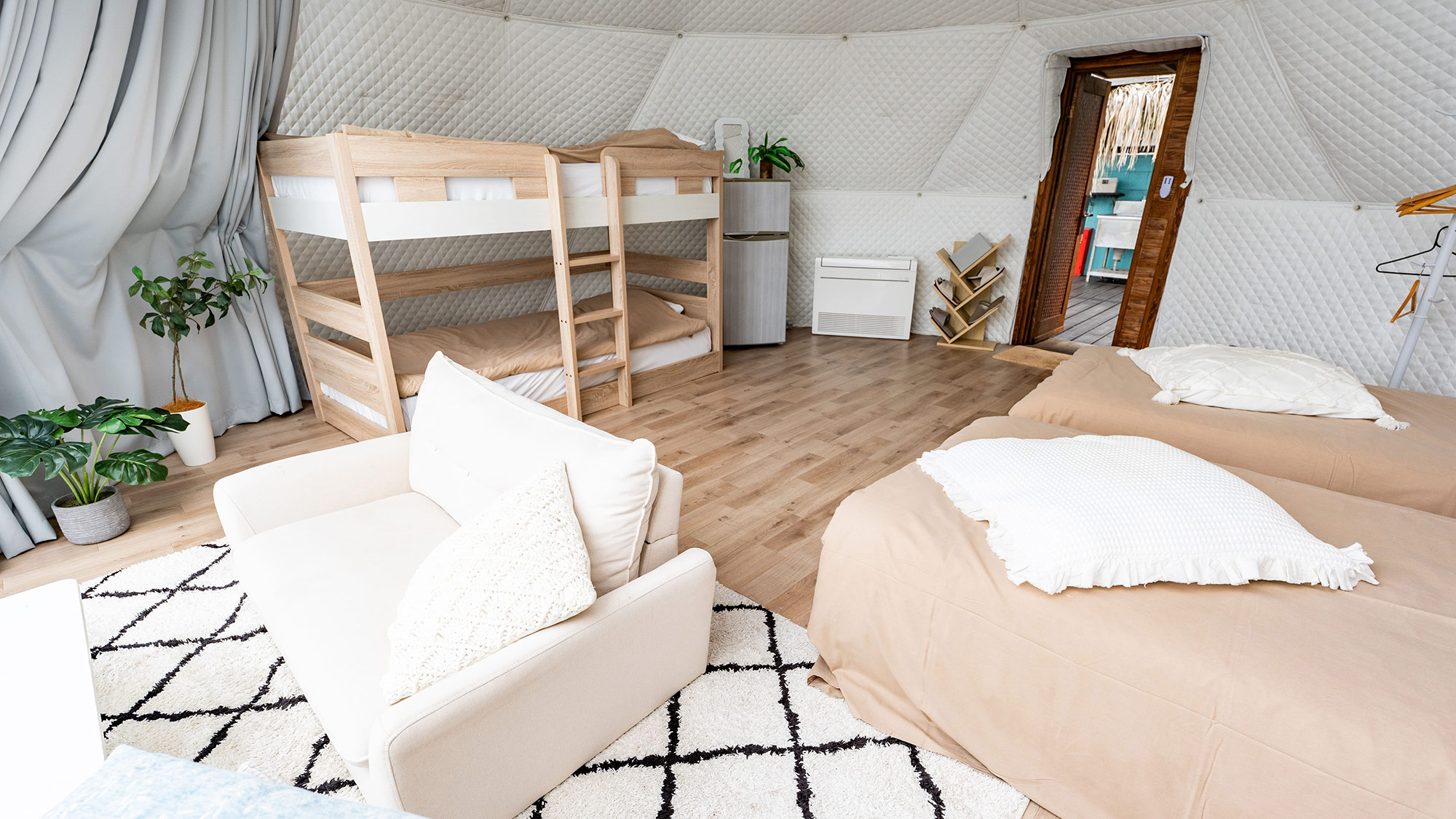 ・【ドームテント・フィッシャーマンズワーフ】淡い色合いに癒される、心落ち着くドームテント