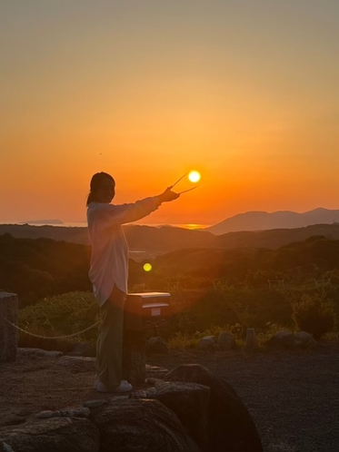 夕日