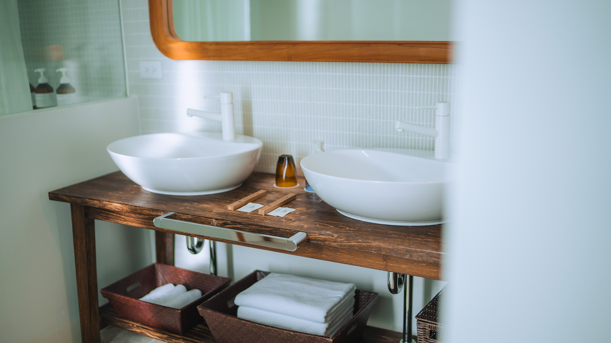 全室軟水器を通した身体・お肌に優しいお水が使用できます。