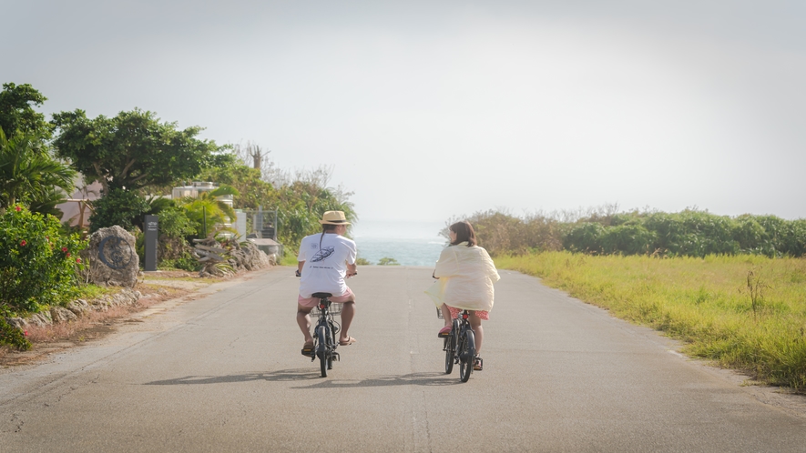 【レンタルグッズ】　電動自転車は来間島島内観光にもオススメです