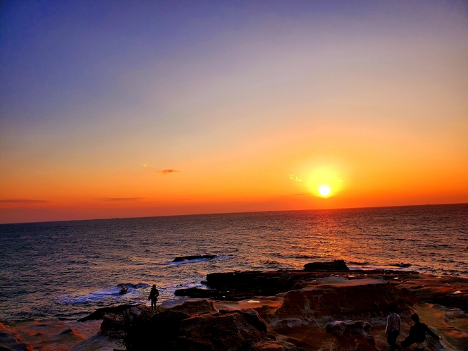 千畳敷の夕日