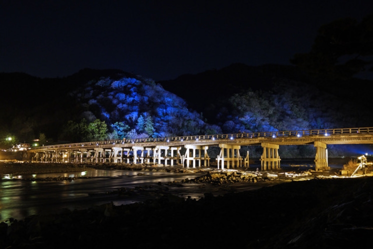 【夜の京都】渡月橋_嵐山花灯路