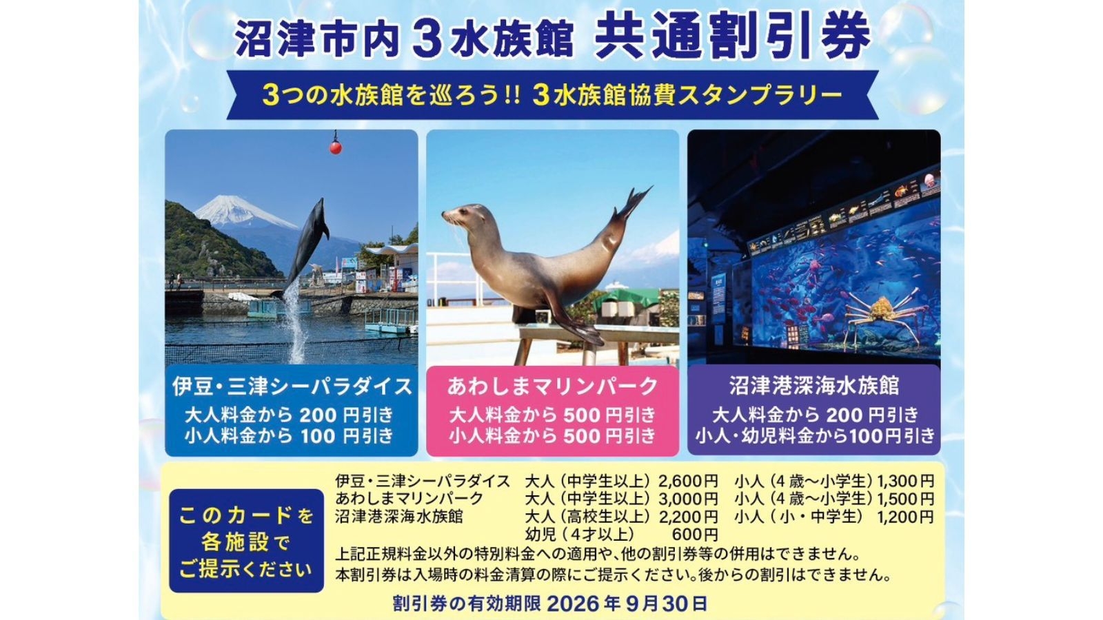 【夏限定】人気の3水族館共通割引券付！伊豆観光応援ファミリープラン〔朝食付＆ドリンクバー付〕