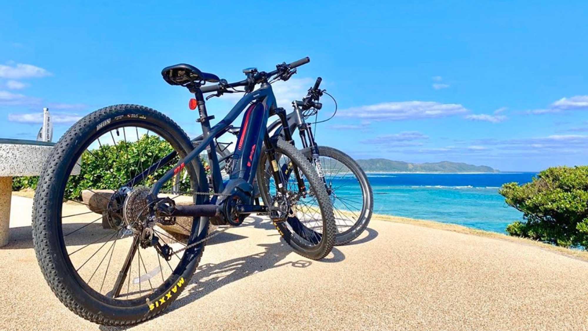 ・サイクリングしながら海やサトウキビ畑などの景色を楽しめます