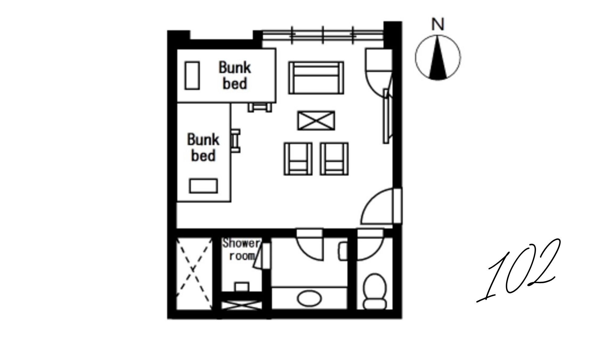 デザインロフトベッド 102