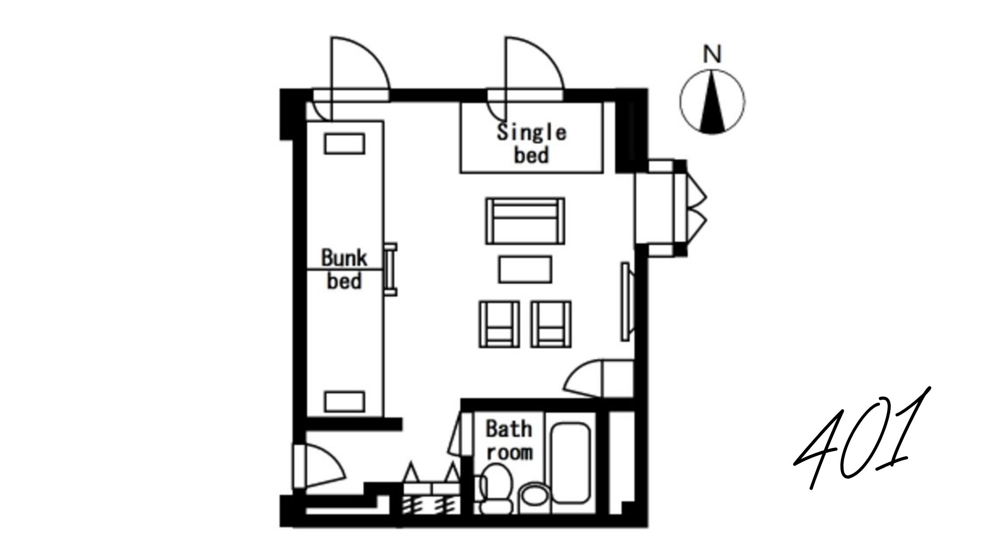 デザインシングル+ロフトベット 401