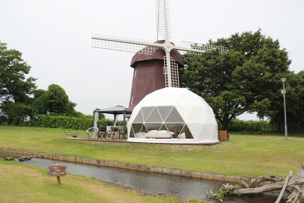 【6mドームテント】時を忘れて大地を感じるGlamping Resoert ２食付き