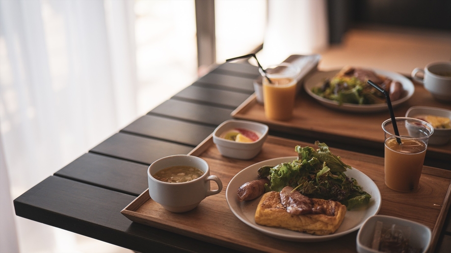 朝食メインの一例（フレンチトースト）