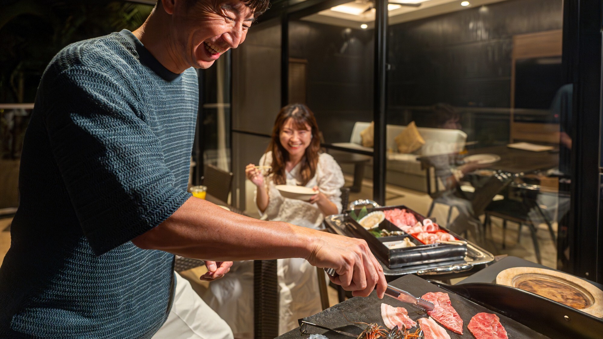 夕食BBQイメージ