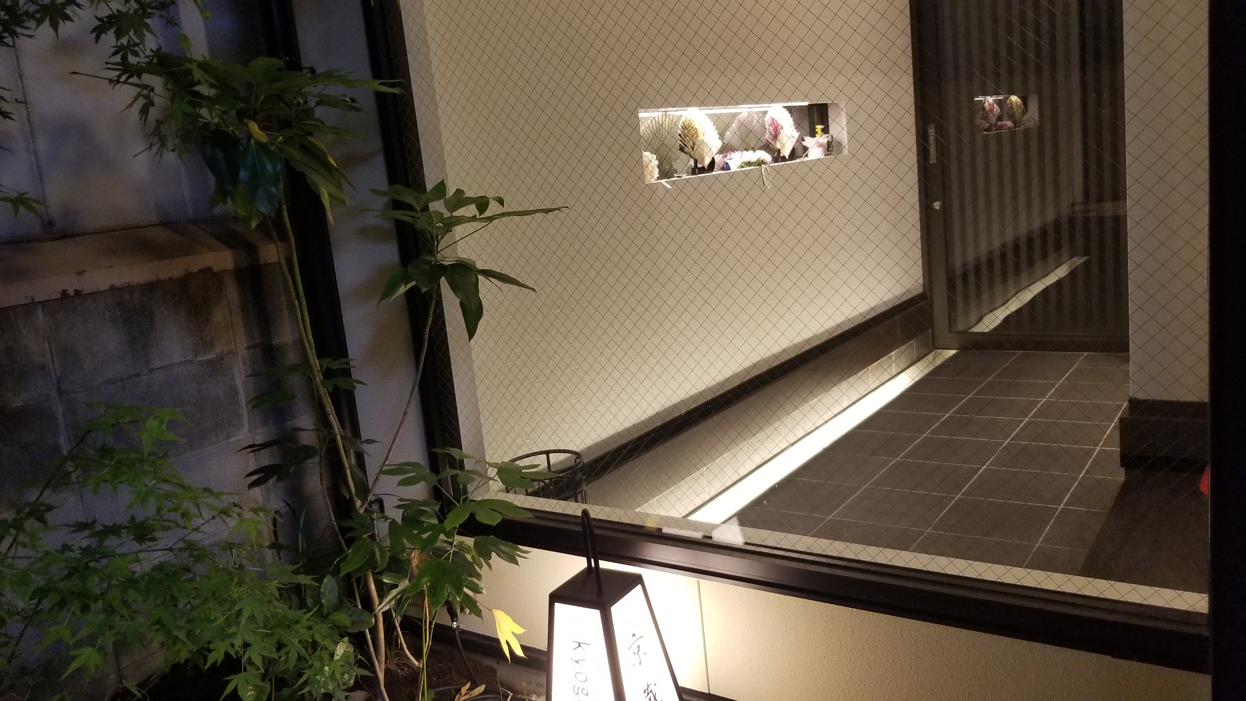 坪庭からのエントランスギャラリー