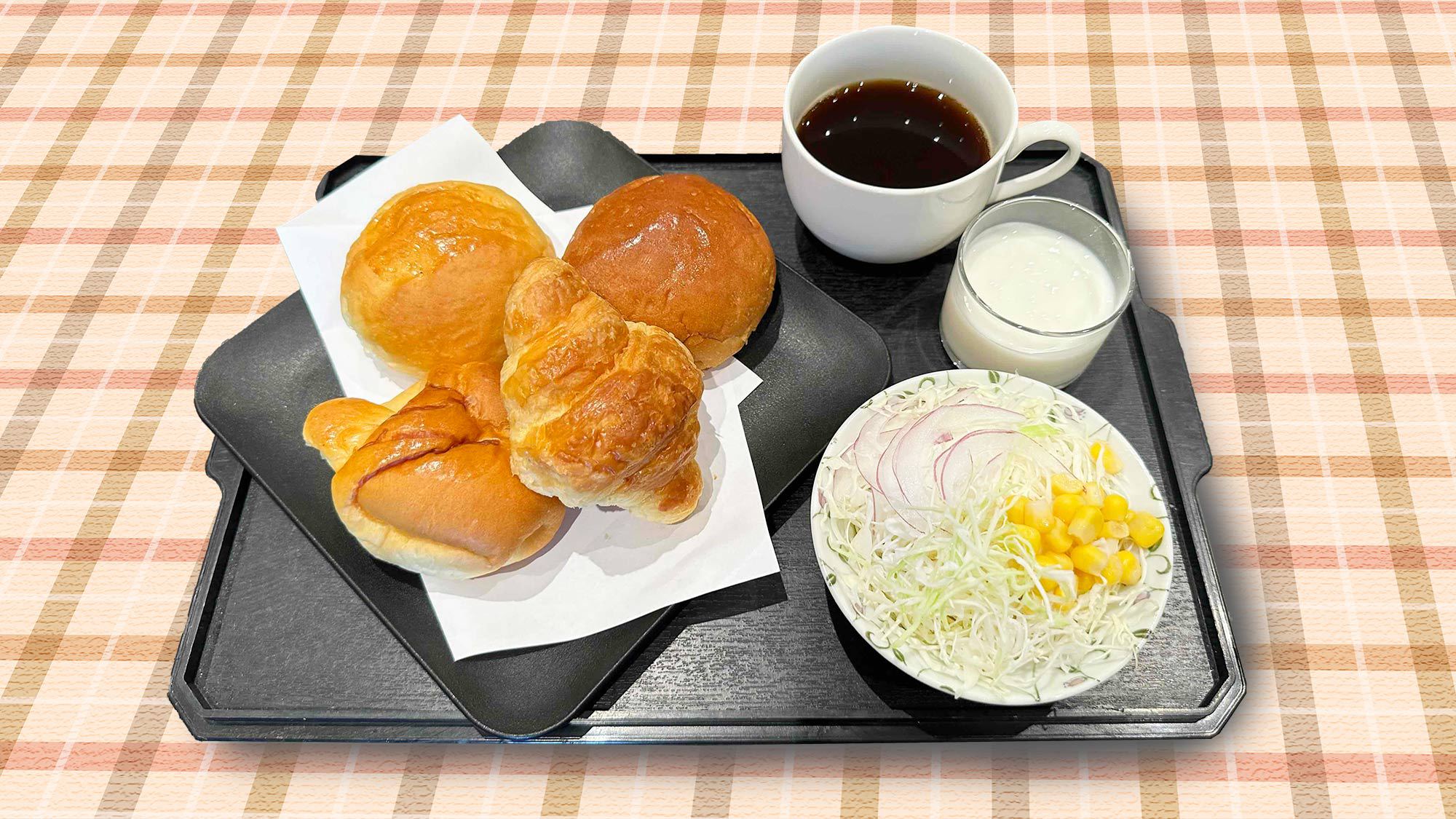 日替わり4種パン＆ドリンク付朝食※イメージ