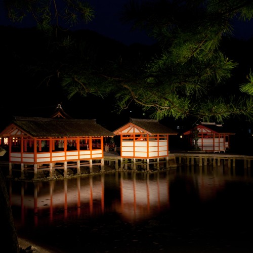 厳島神社　夜景（写真提供：広島県）