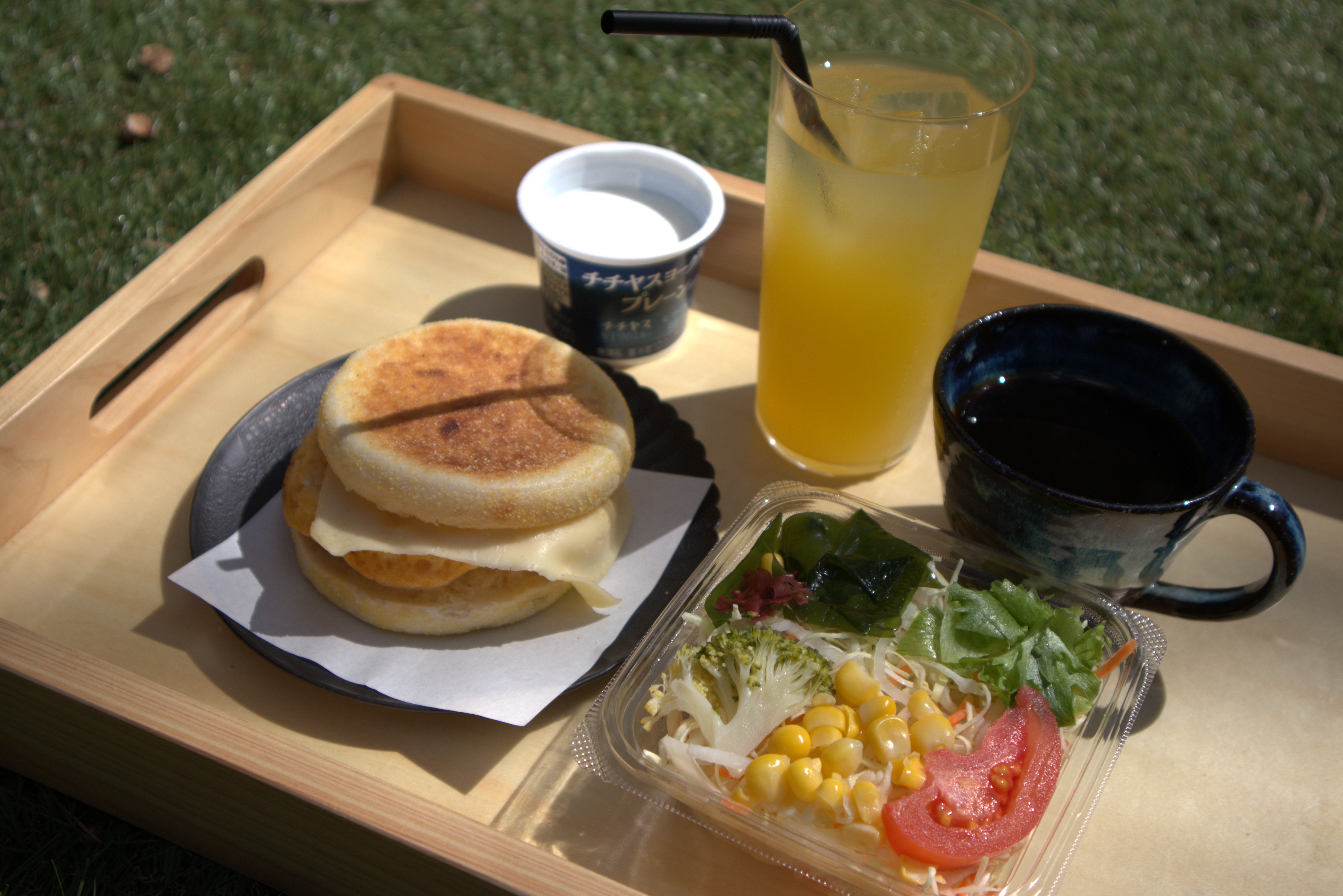 イングリッシュマフィンの朝食