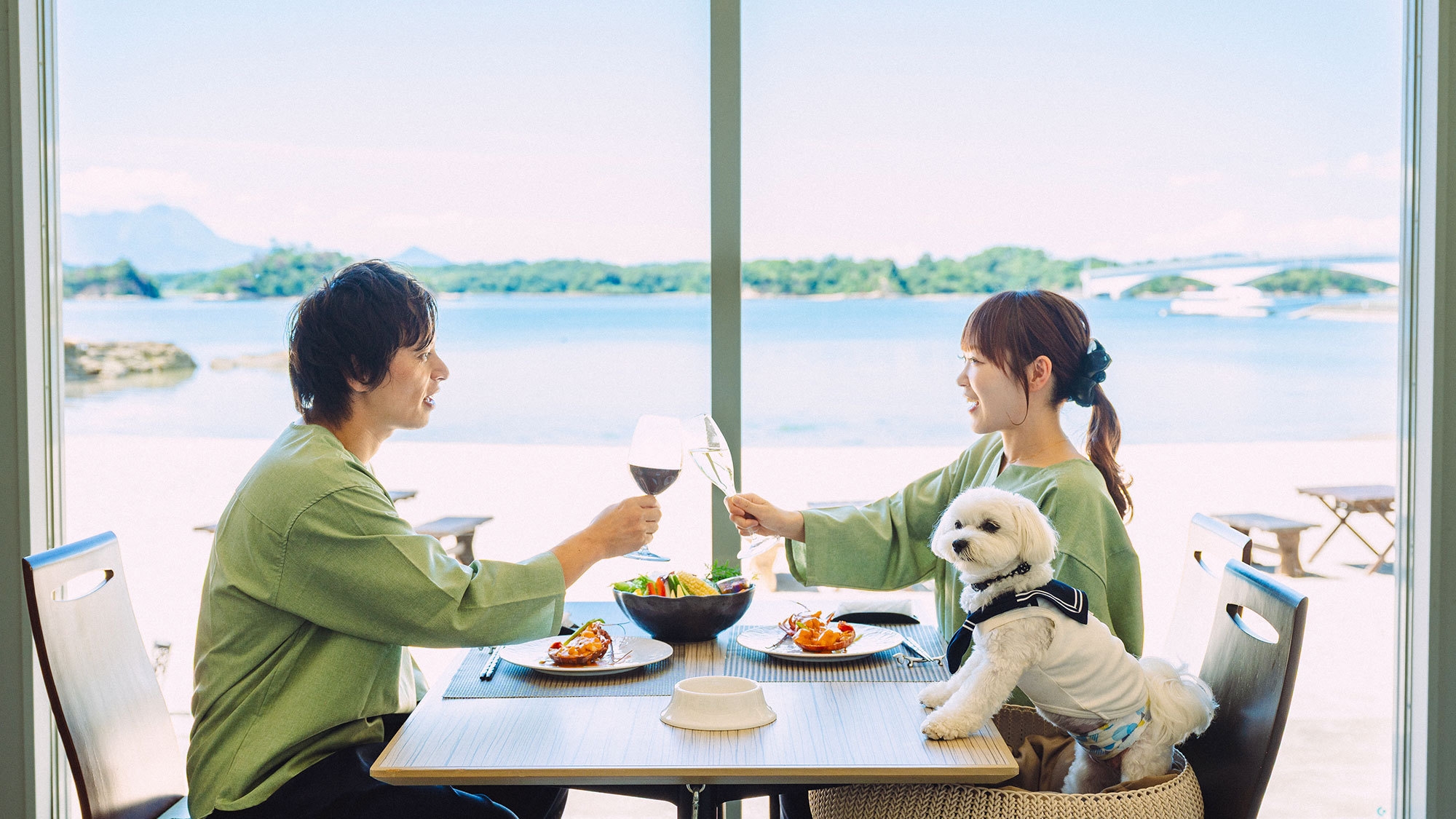 【2連泊×グレードアップ】連泊割でお得にペットと旅♪日替わりの豪華コース料理＜オールインクルーシブ＞