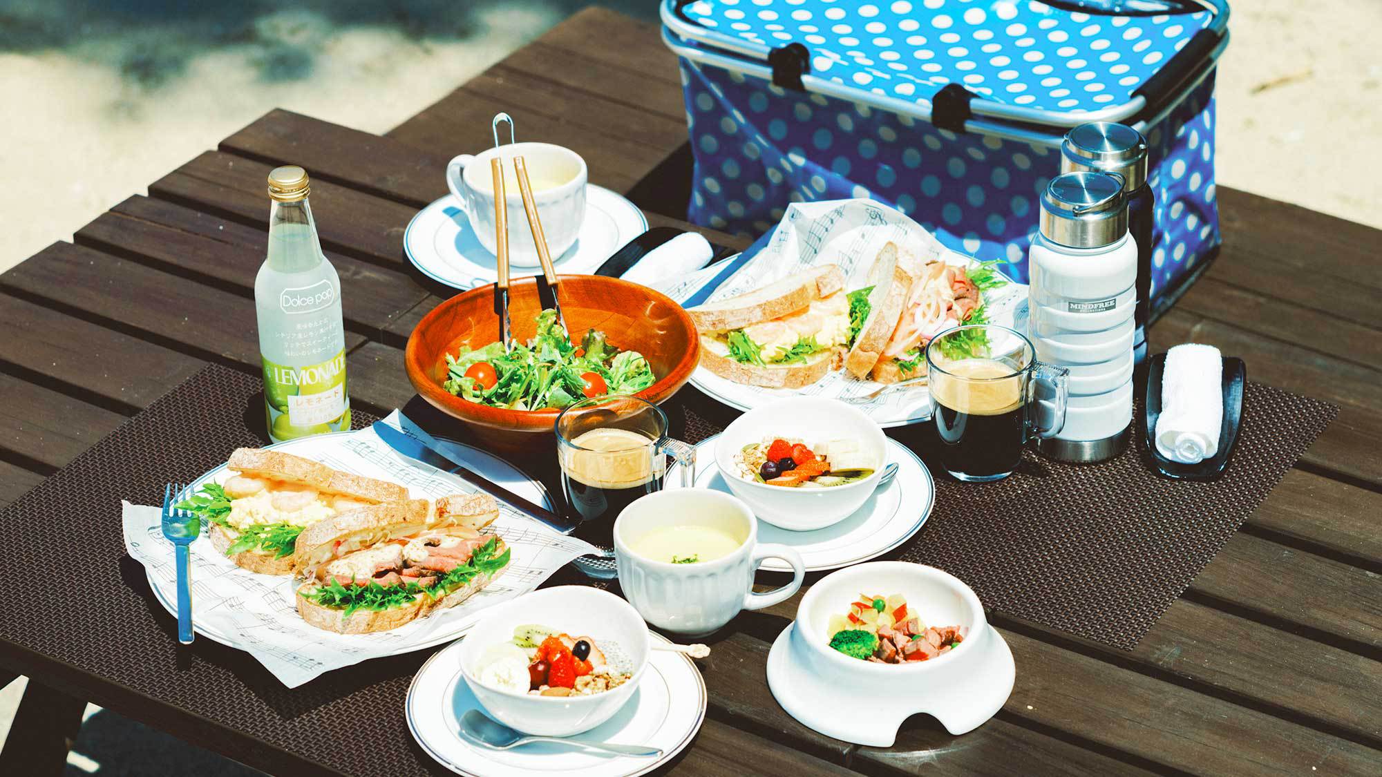 【朝食付プラン】当日10時まで予約OK★ピクニック朝食はお部屋やビーチでご自由に。ペット専用温泉あり