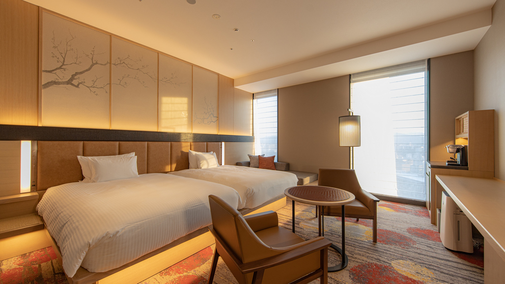 ラウンジ利用可＜禁煙＞HAKATAプレミアムツイン 2名