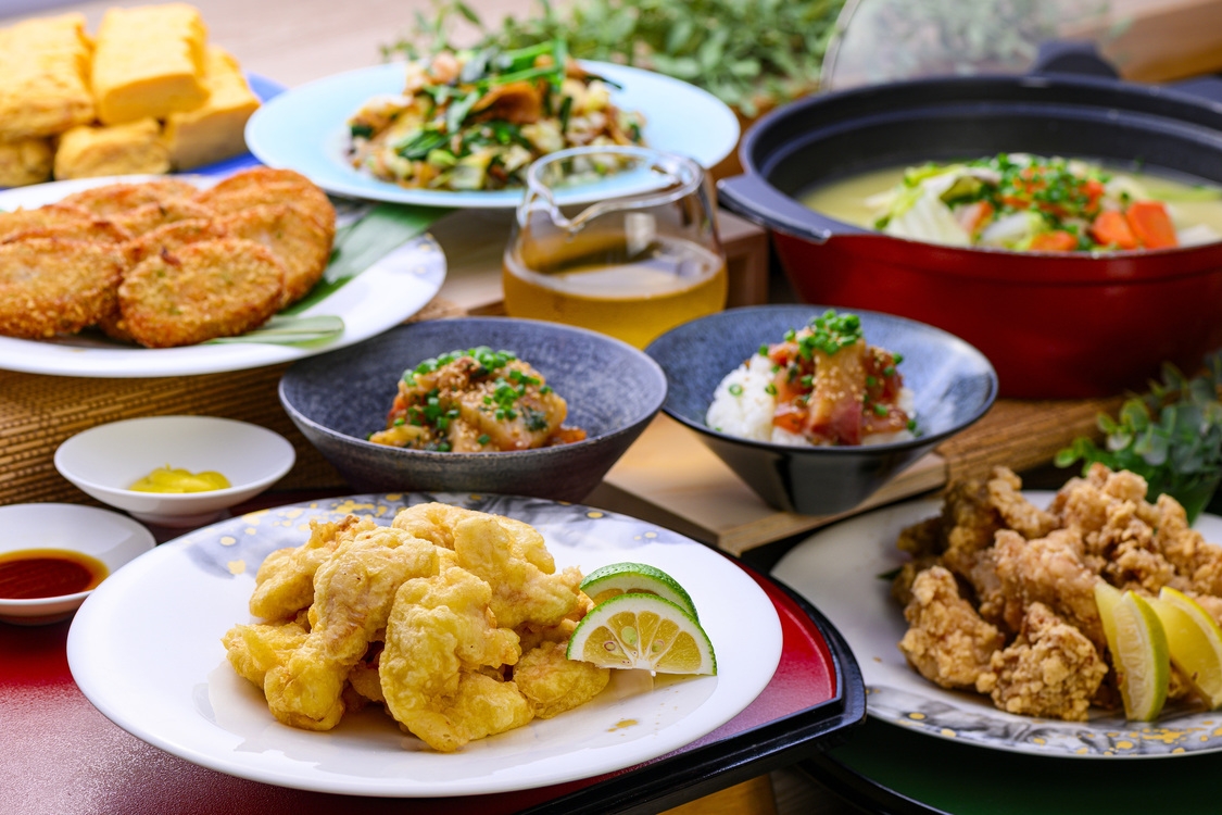 【2食付】ディナーオーダービュッフェ（食べ放題＋ソフトドリンク付き）宿泊プラン