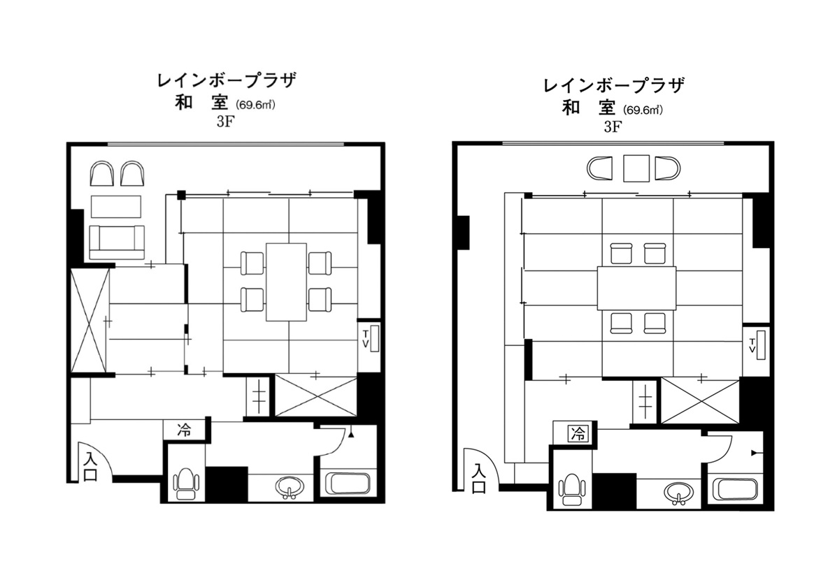 レインボープラザ　和室　平面図