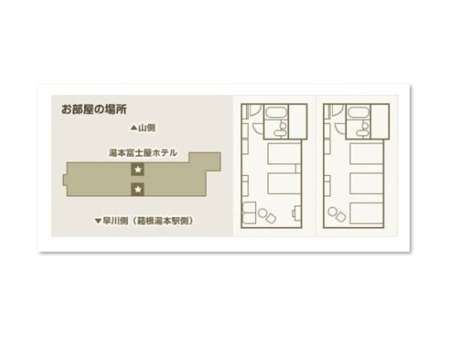 レインボープラザ　ツインルーム　間取り図