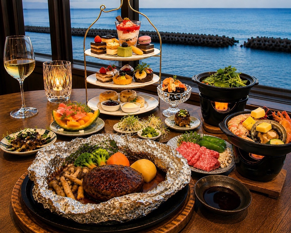 【一泊2食】館山温泉×鮑や特製ハンバーグを堪能する美食プラン