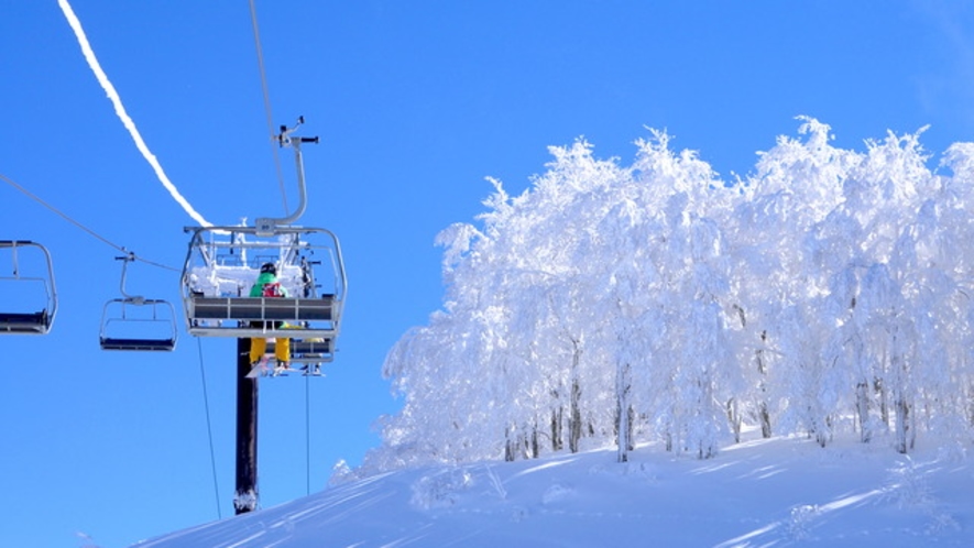 【スキージャム勝山】リフトに乗って山頂からの絶景も楽しめます。