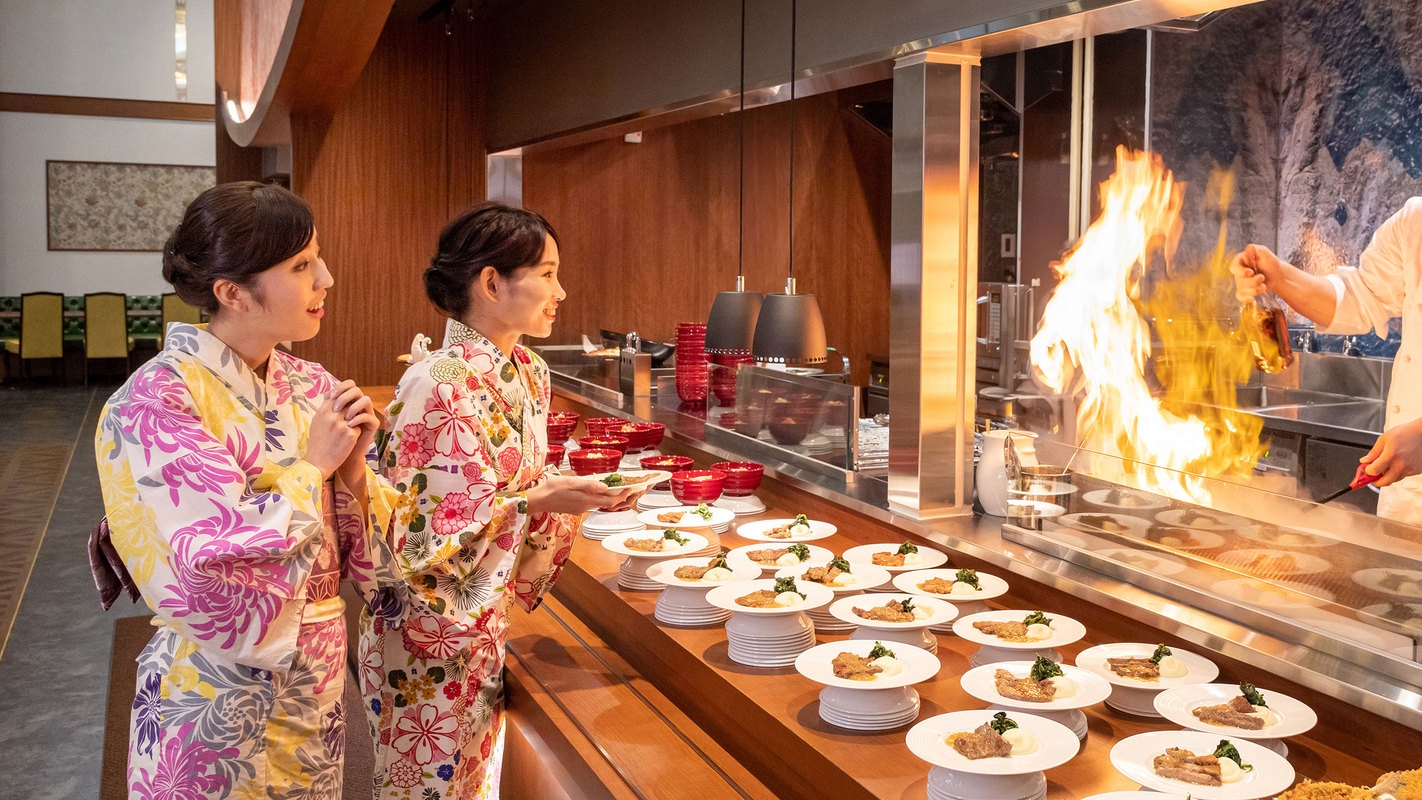 【グルメプラン】熊本産味彩牛ステーキ付1泊2食 基本バイキングプラン