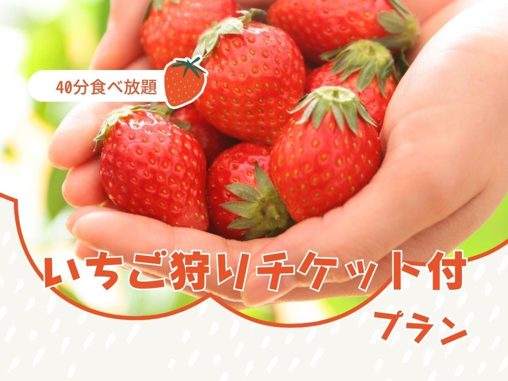 【チェックアウト後に楽しむ】近隣農園で40分いちご狩り食べ放題付き〈素泊り〉