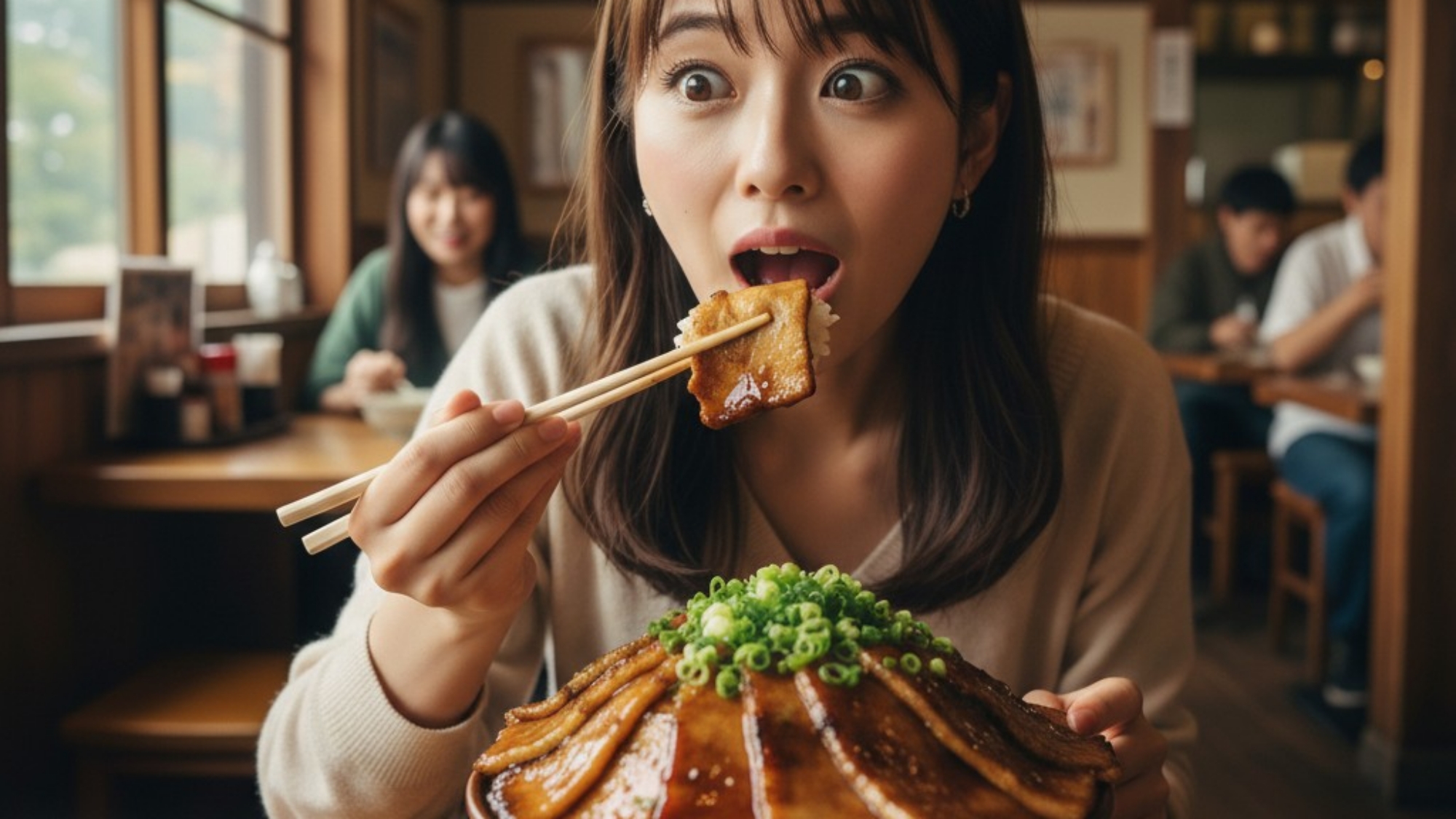 ホテル近くで豚丼を堪能！※イメージ