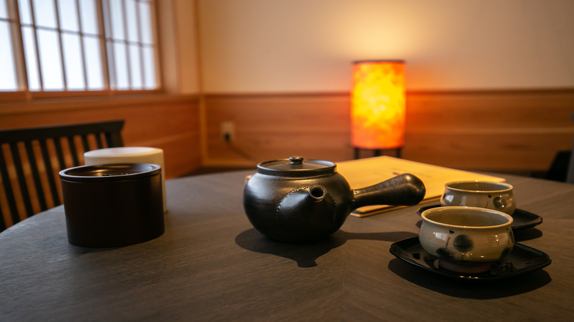 畳のスペースでゆっくりと日本茶をお楽しみください