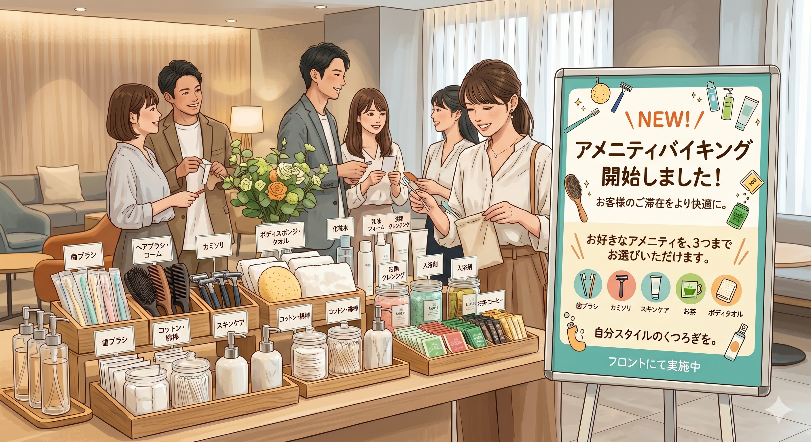 アメニティバイキングはじめました