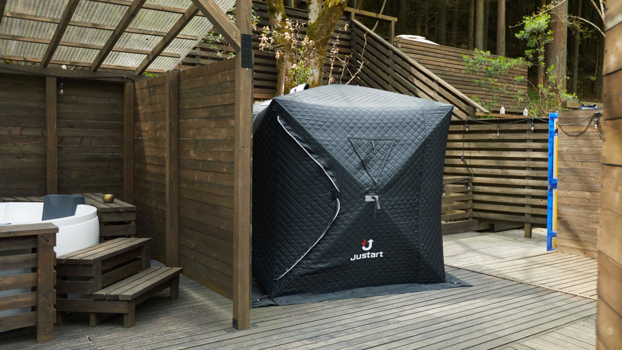 *【SITE_B／オプションサウナ】自然と一体になれるアウトドアサウナ体験。