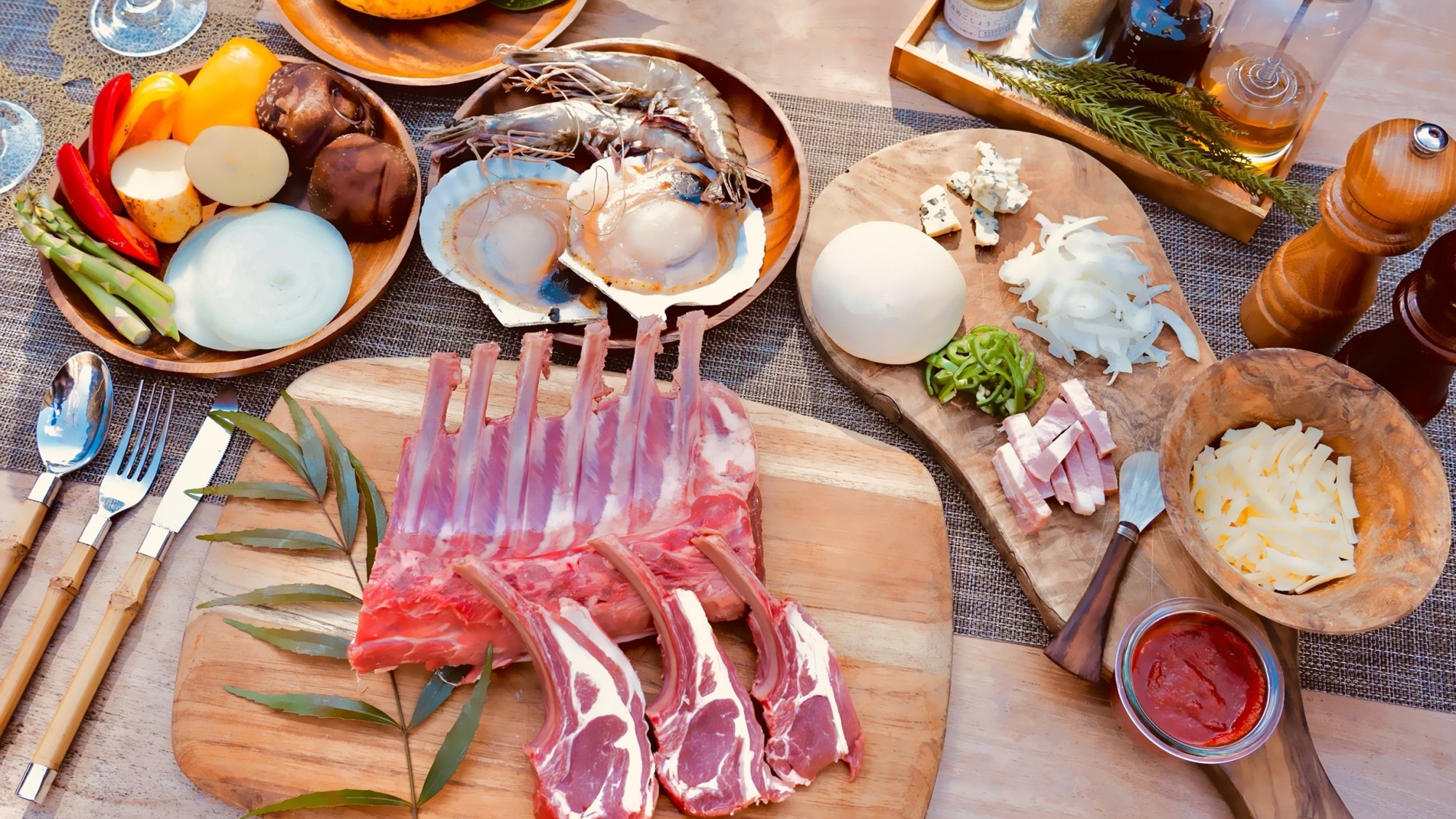 *【BBQメニュー】オーストラリア産ラム肉のセット。