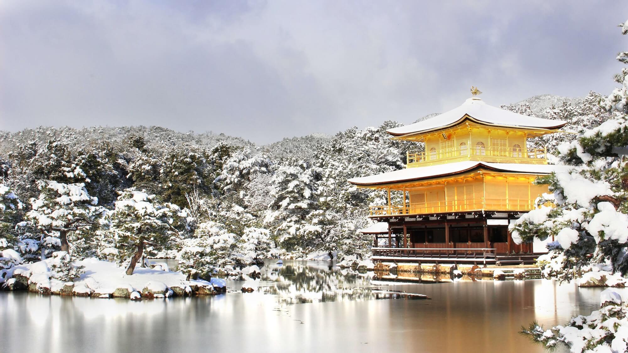 冬_金閣寺雪化粧