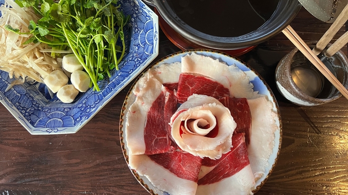 【冬の御馳走】山の恵み・熊鍋に鰻の土鍋ご飯がついた「特別会席プラン」