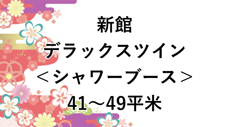 新館　デラックスツイン＜シャワーブース＞41～49平米